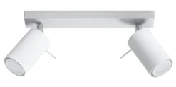 LED Deckenspot Weiß RING - 2 x GU10 Fassung - exkl. LED's