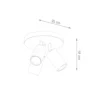 LED Deckenspot Weiß RING - 3 x GU10 Fassung - exkl. LED's
