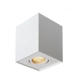 LED Deckenspot - Wüfel viereckig - Weiß - mit GU10 Fassung - schwenkbar - exkl. LED Spot