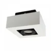 LED-Deckenspot-1 x GU10-Fassung – 145 x 145 x 85 mm – Aluminium – Schwarz – Weiß