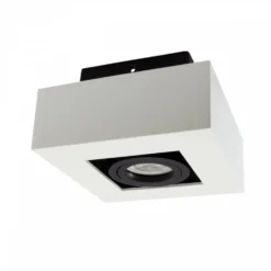 LED-Deckenspot-1 x GU10-Fassung – 145 x 145 x 85 mm – Aluminium – Schwarz – Weiß