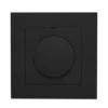 LED Dimmer Abdeckrahmen / Abdeckplatte Modern Schwarz - 84x84mm