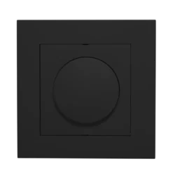 LED Dimmer Abdeckrahmen / Abdeckplatte Modern Schwarz - 84x84mm