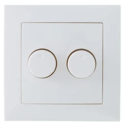 LED Dimmer DUO Abdeckrahmen / Abdeckplatte Modern - 84x84mm