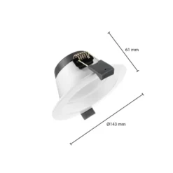 LED Downlight Ortho Ø120 12W CCT-Schalter Dimmbar