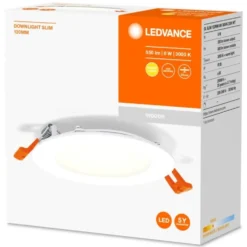 LED Downlight Slim Recess Weiß 8W 550lm 110D - 840 Kaltweiß | 120mm - Ausschnitt 105mm