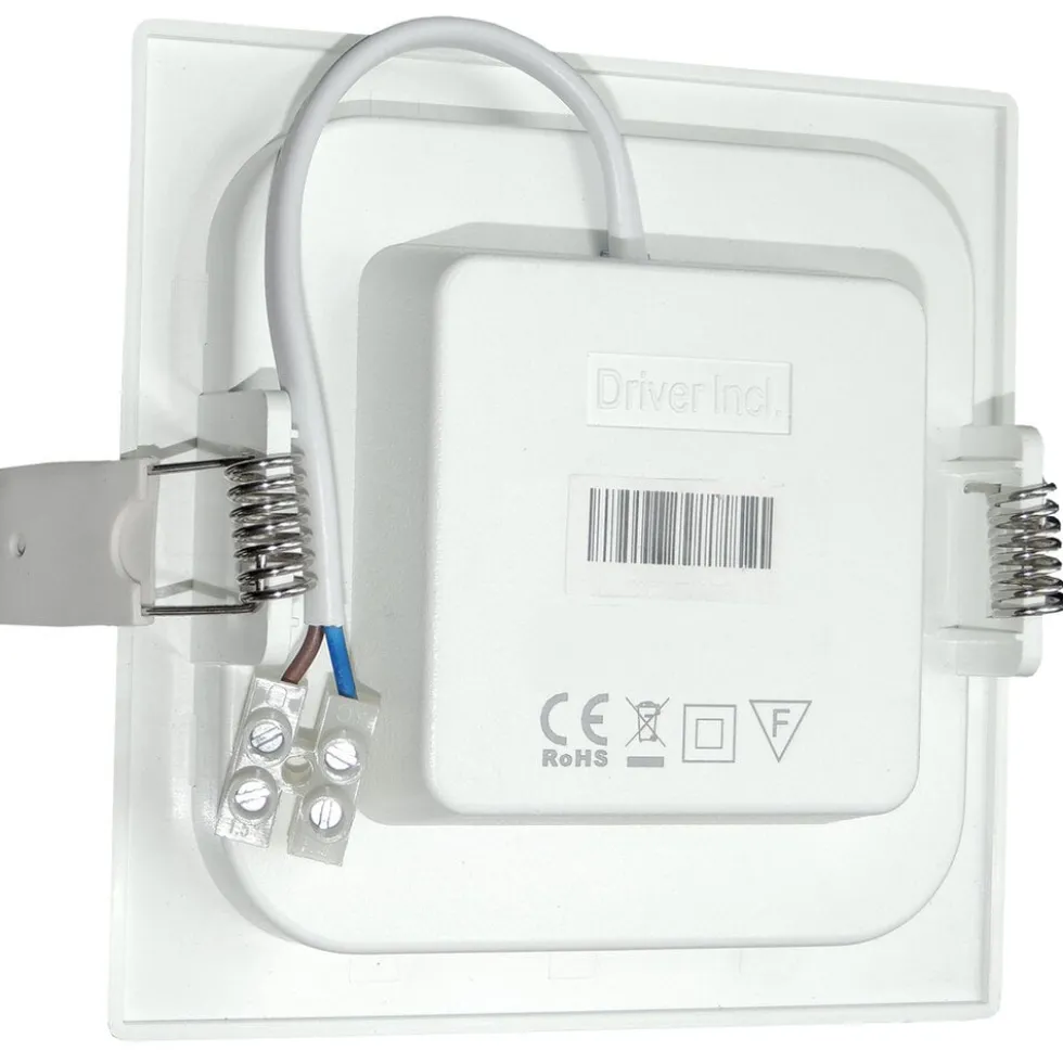 LED Einbau-Downlight quadratisch – 12 W – 3000/4000/6000 K – 150 × 150 mm