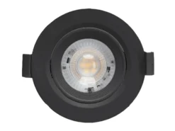 LED Einbauspot dimmbar - 5W entspricht 50W - 3000K Warmweiß - schwenkbar - Schwarz