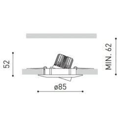 LED Einbauspot dimmbar - 7W entspricht 70W - 2700K Warmweiß - schwenkbar