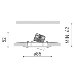 LED Einbauspot dimmbar - 7W entspricht 70W - 4000K Neutralweiß - schwenkbar