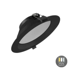 LED Einbauspot ORTHO - 15W - Sägegröße Ø170 - White switch - Schwarz