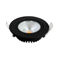 LED Einbauspot Schwarz - 5W dimmbar - Sägegröße 75mm Außengröße 85mm