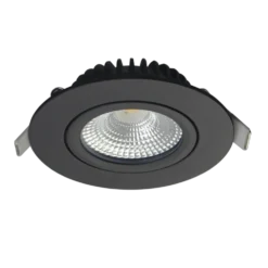 LED Einbauspot Schwarz - 5W 450Lm DIM - 2700K 927 Warmweiß - 5-Jahres-Garantie