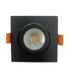 LED Einbauspot viereckig Schwarz dimmbar - 5W entspricht 50W - 2700K Warmweiß
