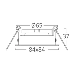 LED Einbauspot Weiß viereckig - für 1 GU10 LED Spot - exkl. LED Spot