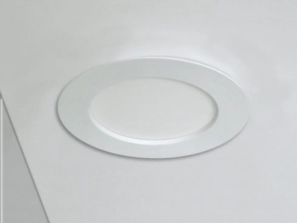 LED Einbaustrahler Downlight rund Aluminium - 6W entspricht 50W - Sägegröße 110mm - 3000K Warmweiß