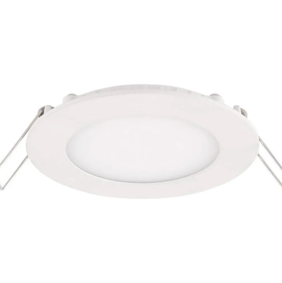 LED Einbaustrahler Downlight rund Aluminium - 6W entspricht 50W - Sägegröße 110mm - 3000K Warmweiß