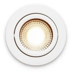 LED-Einbaustrahler IP54 – Weiß, neigbar – 5 W, 450 lm – 2200 K Warmweiß – CRI ><noscript><img width=