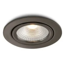 LED-Einbaustrahler 85 mm – IP54 Gun Metal – 5 W 450 lm – 2700 K Warmweiß | Geeignet für Badezimmer. Ausschnittgröße 75 mm – Dimmbar 230 V