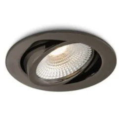 LED-Einbaustrahler 85 mm – IP54 Gun Metal – 5 W 450 lm – 2700 K Warmweiß | Geeignet für Badezimmer. Ausschnittgröße 75 mm – Dimmbar 230 V