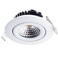LED Einbaustrahler 85mm - IP65 Weiss - 5W 420Lm - 2700 K 827 Warmweiß | Einbaudurchmesser 75mm – Triac dimmbar | 230v