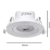 LED Einbaustrahler 90mm - 5W 480Lm - 3000K 830 Warmweiß | Lochmass 70mm - Schwenkbar | Triac Dimmbar - entspricht 50W