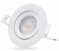 LED Einbaustrahler 90mm - 5W 480Lm - 3000K 830 Warmweiß | Lochmass 70mm - Schwenkbar | Triac Dimmbar - entspricht 50W