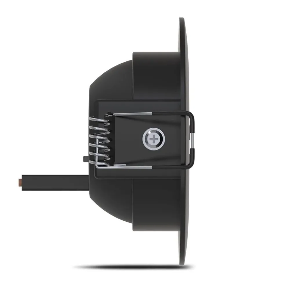 LED-Einbaustrahler - Schwarz - 4W - 3CCT - 3000K/4000K/6500K - 480lm - IP44 - 80mm - Neigbar - Dimmbar | Ausschnittgröße 68mm