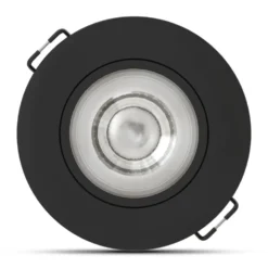 LED-Einbaustrahler - Schwarz - 4W - 3CCT - 3000K/4000K/6500K - 480lm - IP44 - 80mm - Neigbar - Dimmbar | Ausschnittgröße 68mm