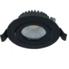 LED-Einbaustrahler Slim Schwarz Rund 5W 350lm 60D - 927 Warmweiß | 82mm - IP44 - Dimmbar - Höchste Farbwiedergabe