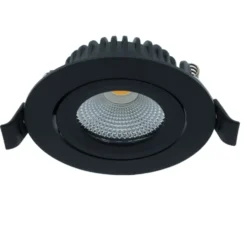 LED-Einbaustrahler Slim Schwarz Rund 5W 350lm 60D - 927 Warmweiß | 82mm - IP44 - Dimmbar - Höchste Farbwiedergabe