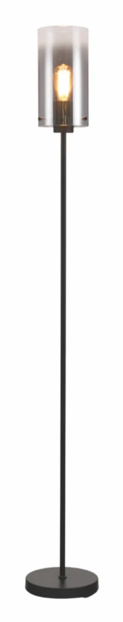 LED einzel Licht Bodenleuchte VENTOTTO Schwarz / Rauchglas