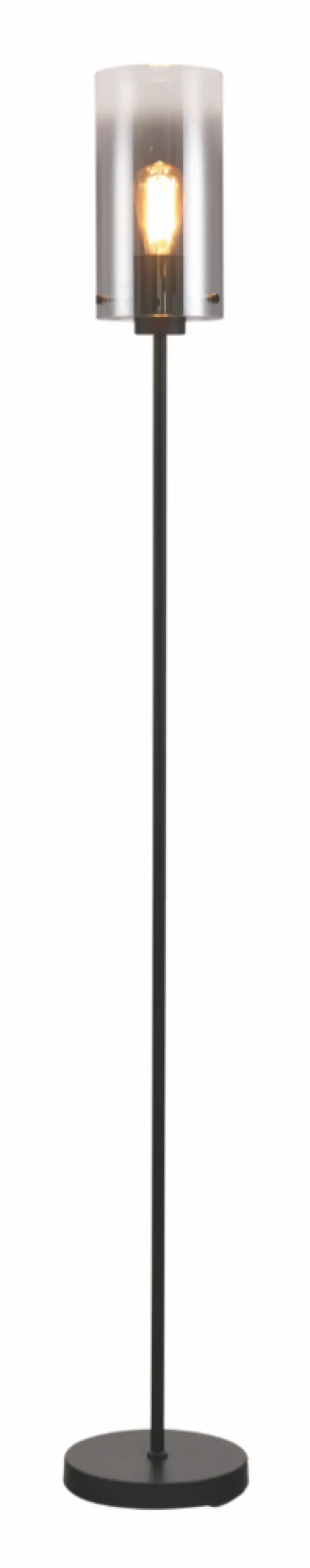 LED einzel Licht Bodenleuchte VENTOTTO Schwarz / Rauchglas