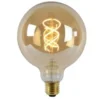LED Fadenlampe - Ø 12,5 cm - dimmbar - E27 G125 - 1x5W - 2200K extra Warmweiß - Bernsteinfarben