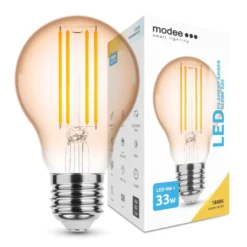 LED Fadenlampe E27 - A60 - 4W entspricht 33W - 1800K extra Warmweiß