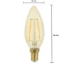 LED Fadenlampe E14 - C35 - 2W entspricht 25W - 2500K extra Warmweiß