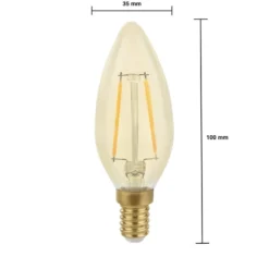 LED Fadenlampe E14 - C35 - 2W entspricht 25W - 2500K extra Warmweiß