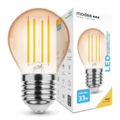 LED Fadenlampe E27 - G45 - 4W entspricht 33W - 1800K extra Warmweiß