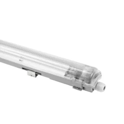 LED-Feuchtraumleuchte IP65 T8/G13 - 150cm Grau | 1- oder 2-Fassungen für 150cm LED Röhren Universal | IK10 Wannenleuchte