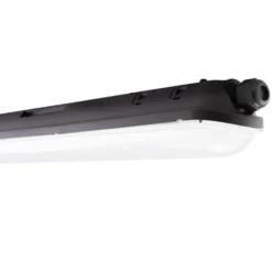 LED-Feuchtraumleuchte Wannenleuchte IP65 - 120cm Schwarz - 38W 6498 Lumen - 4000K 840 Neutral Weiss | IK10 - Modulär Anschließbar Durchgangsverdrahtung
