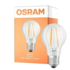 LED-Filamentlampe klar E27-7 W 806 lm 827 mm sehr warmweiß 3-stufig dimmbar