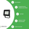 LED Fluter – 10W 900lm – 3000/4000/6000K Neutralweiß – IP65 – inkl. 30 cm Anschlusskabel
