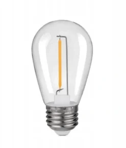 LED-Glühfadenlampe, Kugelform ST45 – E27-Fassung – 1 W – 2700 K, warmweißes Licht