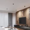 LED GU10 Deckenspot schwenkbar Schwarz rund - für 1 LED GU10 Spot