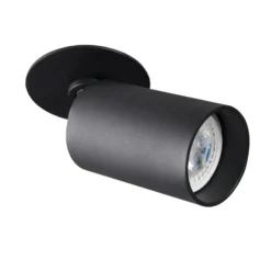 LED GU10 Deckenspot schwenkbar Schwarz rund - für 1 LED GU10 Spot