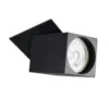 LED GU10 Deckenspot schwenkbar Schwarz viereckig - für 1x LED GU10 Spot