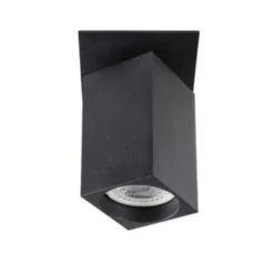 LED GU10 Deckenspot schwenkbar Schwarz viereckig - für 1x LED GU10 Spot