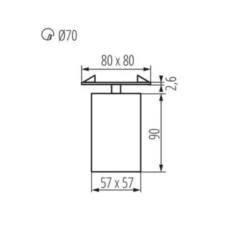 LED GU10 Deckenspot schwenkbar Schwarz viereckig - für 1x LED GU10 Spot