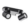 LED GU10 Deckenspot Wandspot schwarz - zweifach für 2 LED GU10 Spots