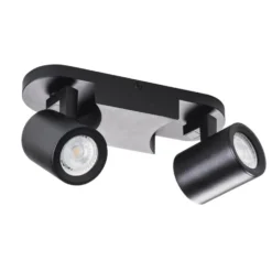 LED GU10 Deckenspot Wandspot schwarz - zweifach für 2 LED GU10 Spots